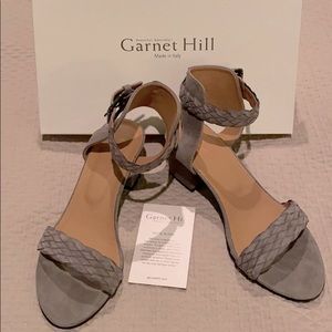 Ava Ankle Strap Suede Heels